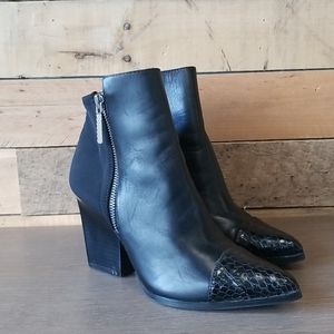 Donald J Pliner "Volt" Embossed Cap Toe Bootie